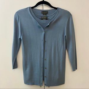 Banana Republic Silk Cardigan & Shell Set 3/4 Sleeves SMALL 2 pcs